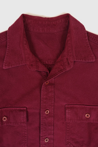 Vintage Red Flannel Button-Down Shirt