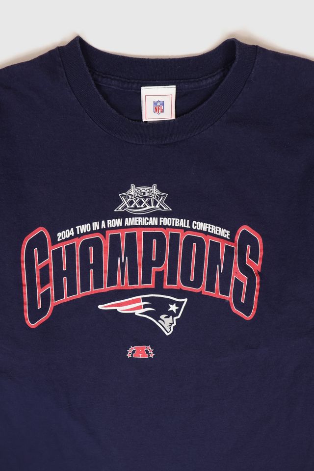 Vintage NFL New England Patriots 2004 AFC Champs Long Sleeve Tee #1