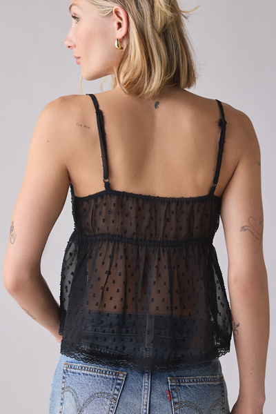UO Spot On Sheer Mesh Babydoll Cami