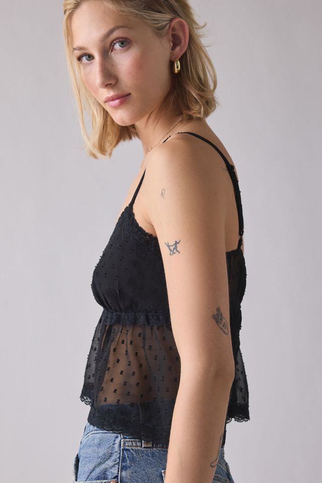 UO Spot On Sheer Mesh Babydoll Cami #3