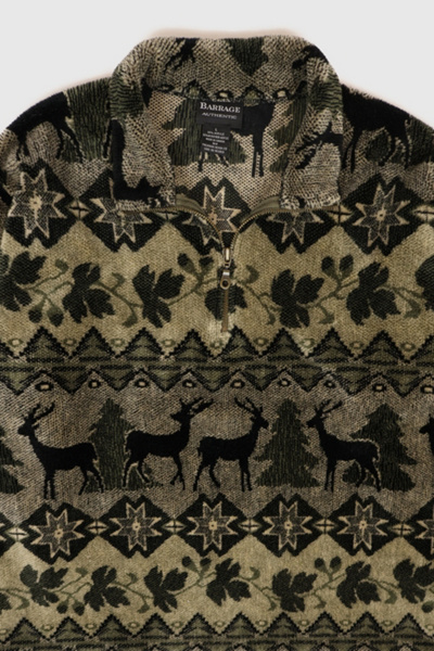 Vintage Quarter Zip Fleece Jacket