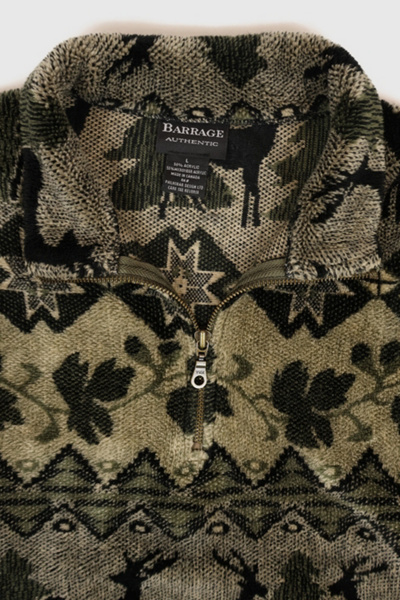 Vintage Quarter Zip Fleece Jacket