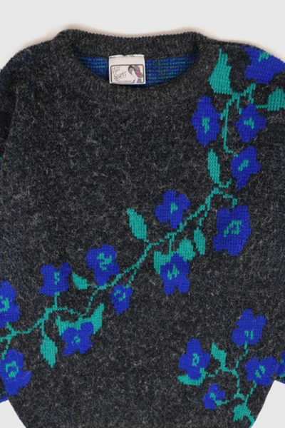 Vintage Flower Pattern Sweater