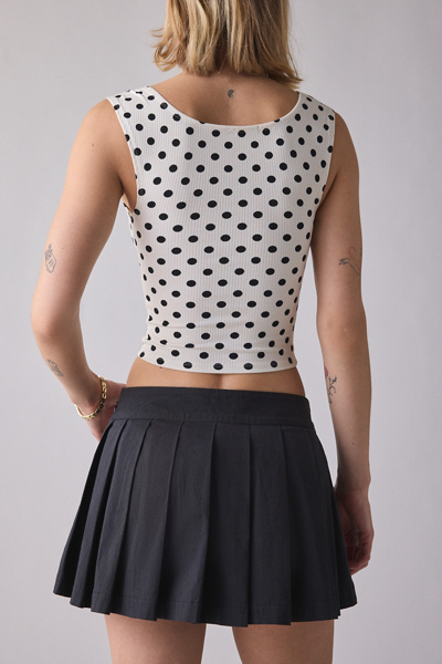 UO Pretty Pleats Wrap V-Waist Mini Skort