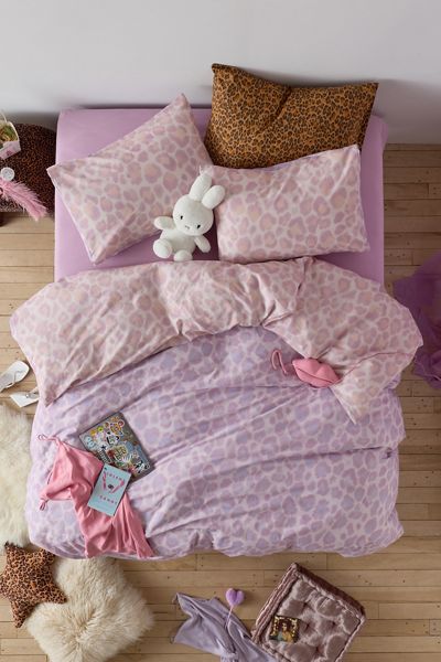 Layla Leopard Patterned Reversible Duvet Cover
