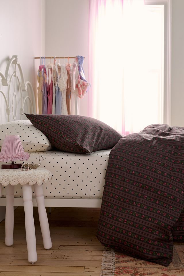 Francis Floral Stripe Duvet Cover Set #1