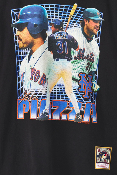Mitchell & Ness MLB Legends New York Mets Mike Piazza Graphic Tee