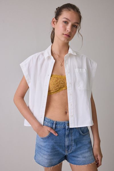 Chemise boutonnée sans manches surdimensionnée BDG Mind Over Muscle