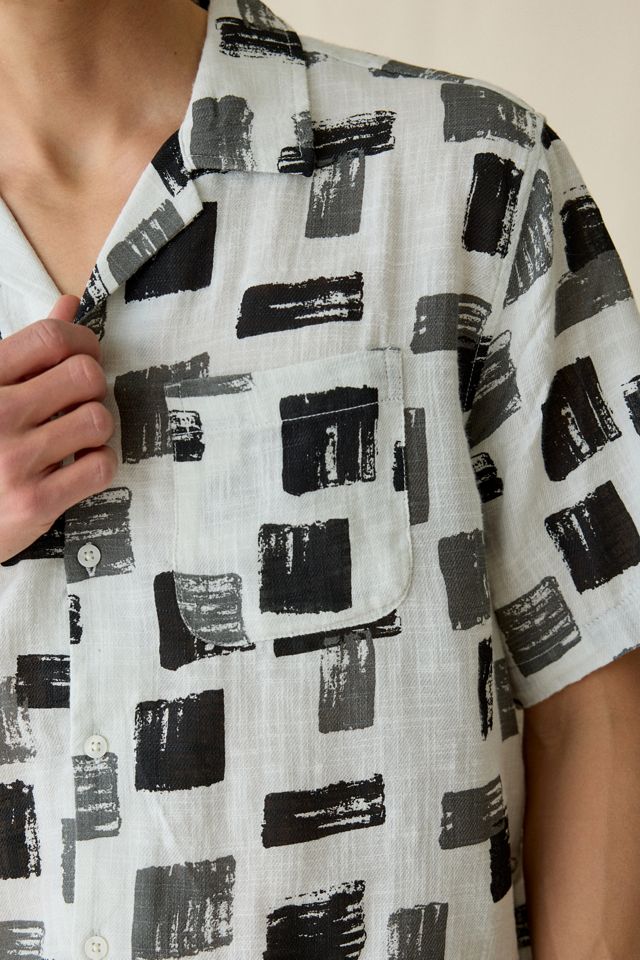 Chemise UO à manches courtes à col camp aéré à motif d'été #2