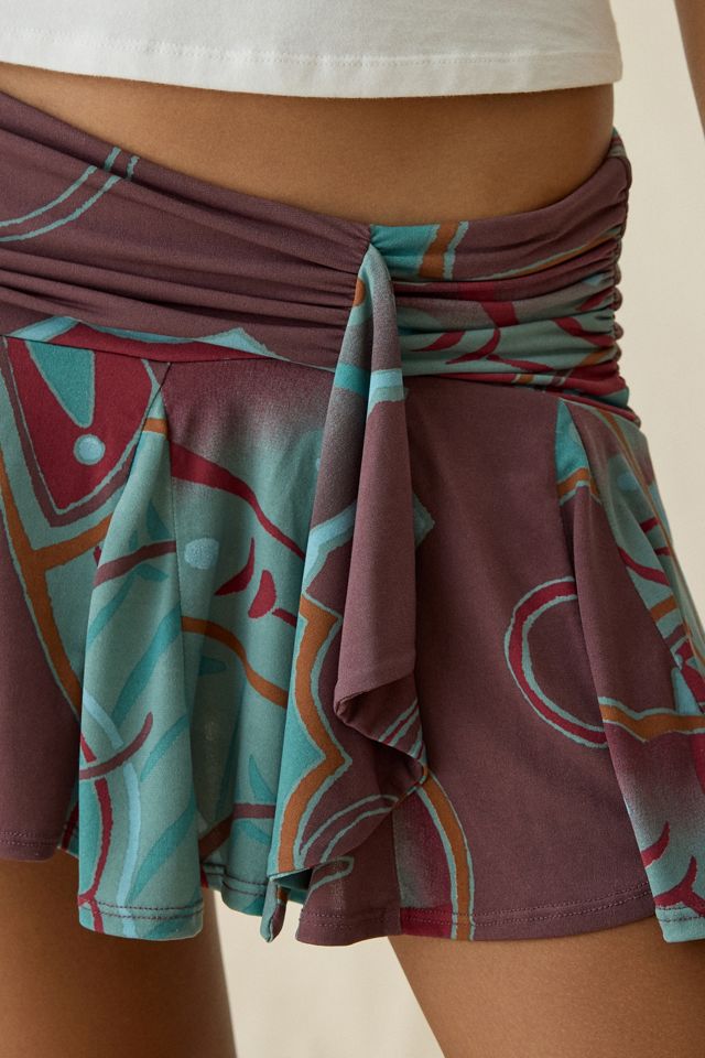Mini-jupe asymétrique à volants UO Surf And Sand #4