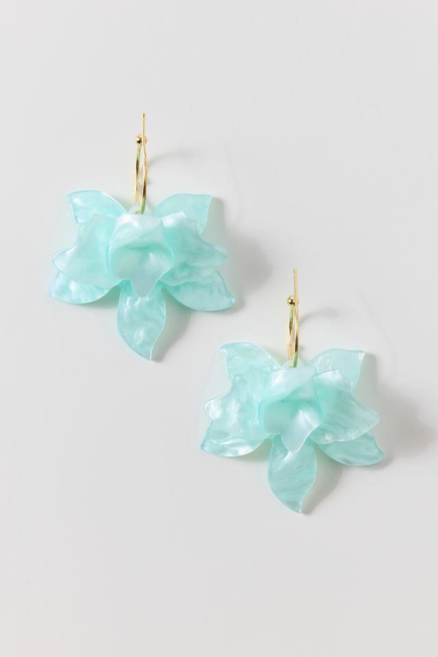 Juno Bloom Flower Hoop Earrings #1