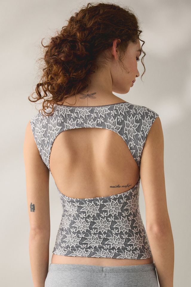 Out From Under Romy Jacquard Seamless Cap Sleeve Top #1