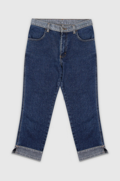 Vintage 90s Two-Tone Denim Capris