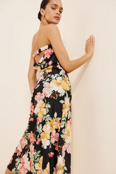 open lace back dress Dress Forum One Shoulder Floral Pleated Dress