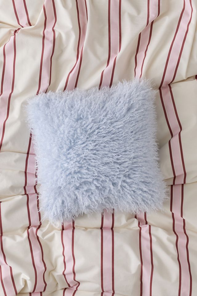 Dakota Shaggy Faux Fur Jacquard Throw Pillow #2
