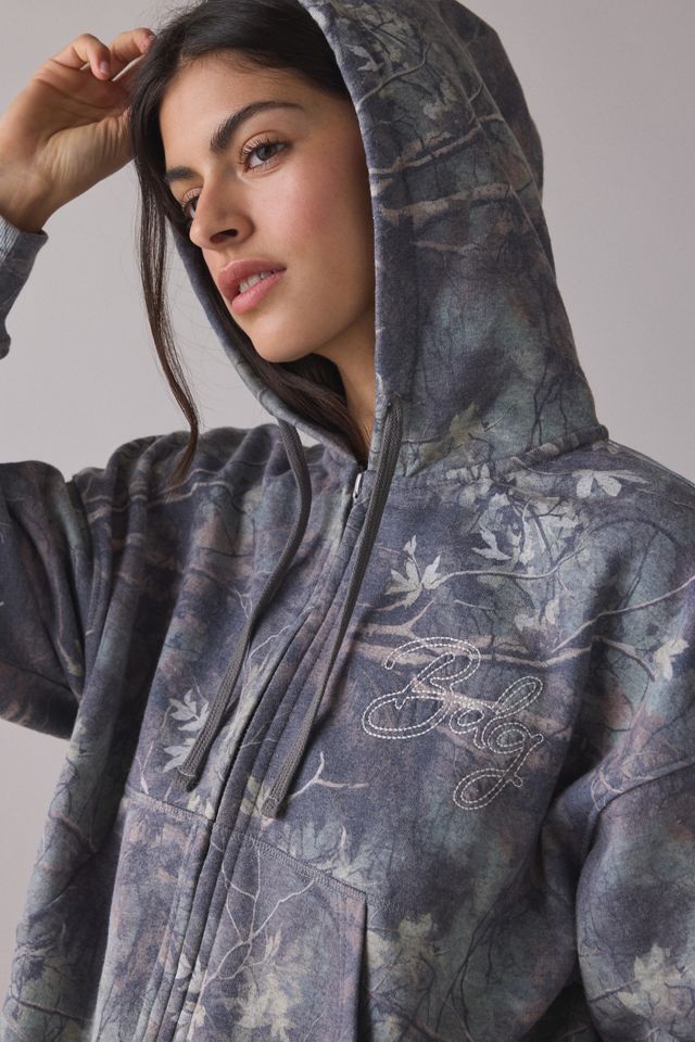 BDG Juniper Leafy Camo Zip-Up Hoodie Sweatshirt #2