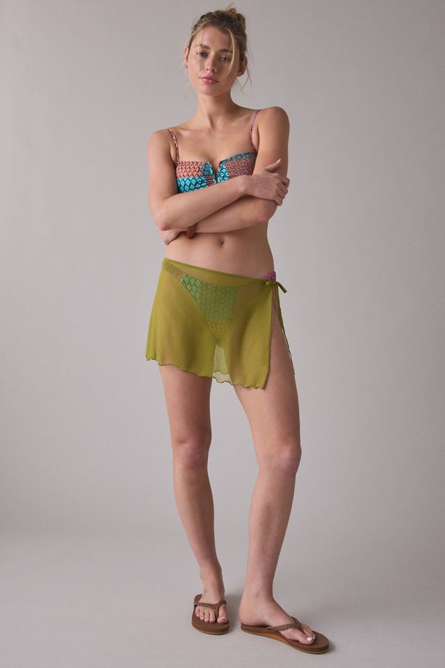 UO Got It Covered Sheer Mesh Lettuce Edge Sarong #2