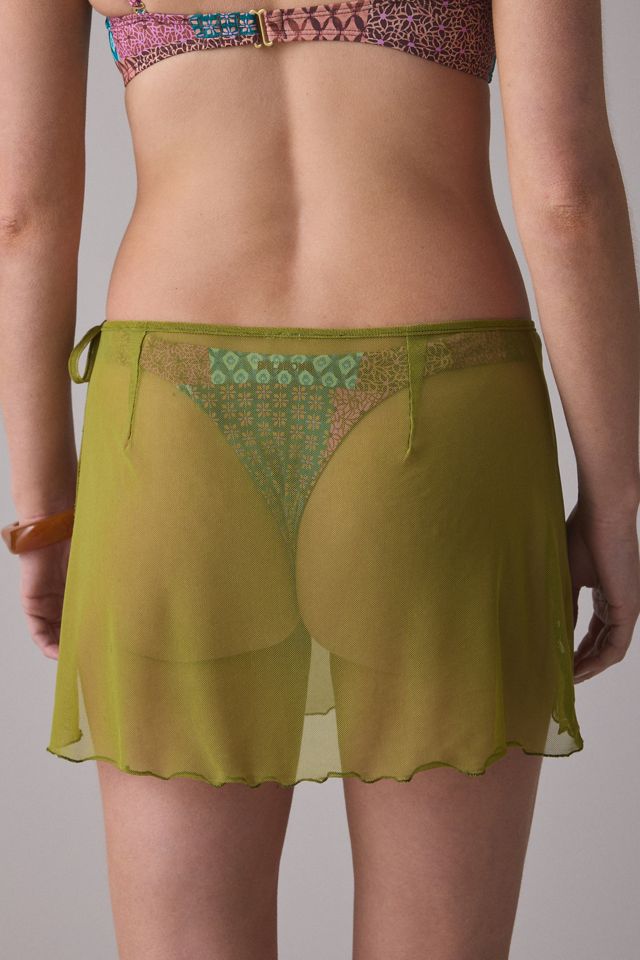 UO Got It Covered Sheer Mesh Lettuce Edge Sarong #3