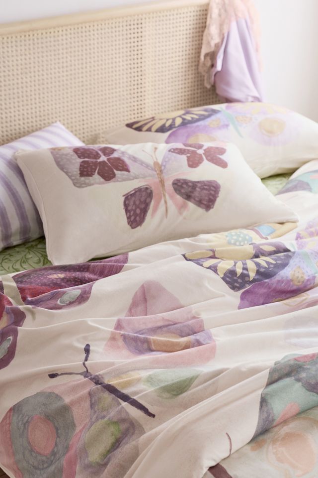 Monica Butterfly Soft Tee Jersey Duvet Cover #2