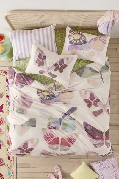 Monica Butterfly Soft Tee Jersey Duvet Cover