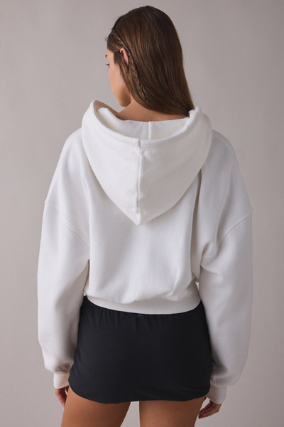 BDG Delaney Goal Rush Graphic Cropped Zip-Up Hoodie Sweatshirt