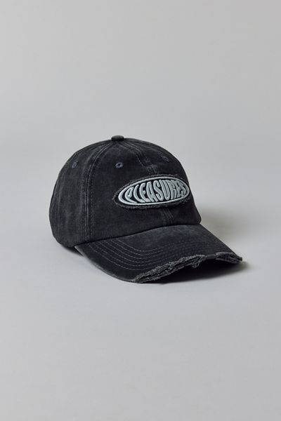 PLEASURES Bubble Logo Distressed Hat