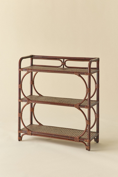 Cairn 3-Tier Looped Rattan Bookshelf