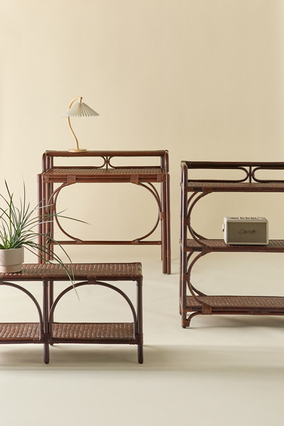 Cairn 3-Tier Looped Rattan Bookshelf