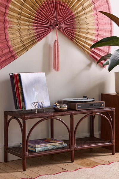 Cairn Looped Rattan Media Storage Console | Urban Outfitters