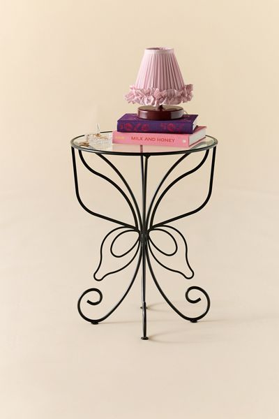 Lainey Butterfly Sculptural Iron Side Table