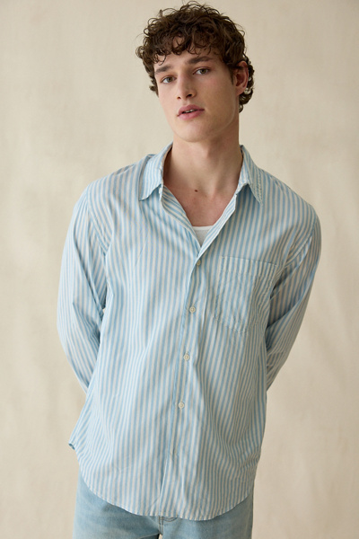 Urban Outfitters UO The Summer Baggy Dress Shirt in Blue, Men's at Urban Outfitters