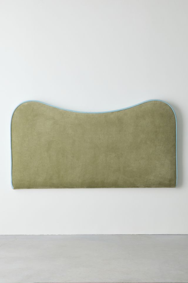 Jane Piped Velvet Upholstered Floating Headboard #1
