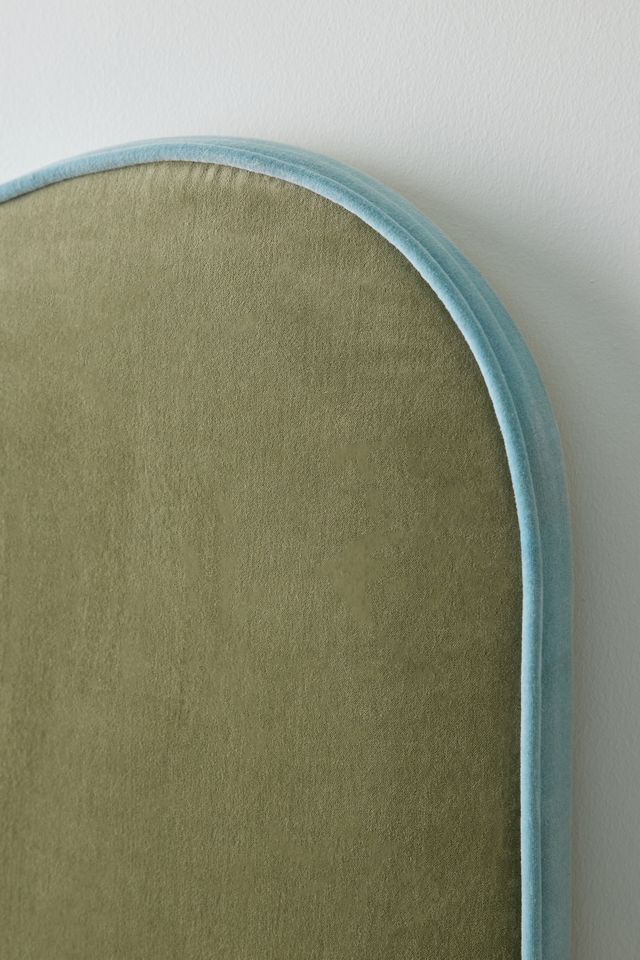 Jane Piped Velvet Upholstered Floating Headboard #3