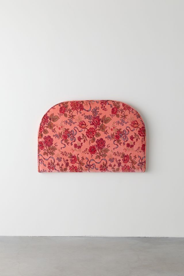 Jane Arch Velvet Upholstered Floating Headboard #2