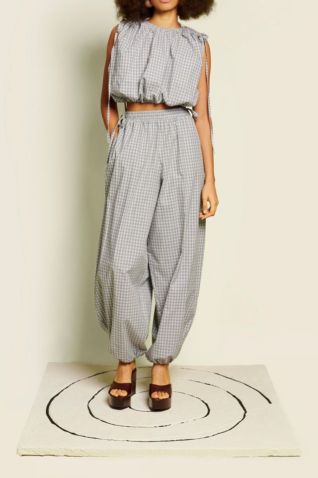 Ghospell Kemi Ruched Tie Balloon Top #1