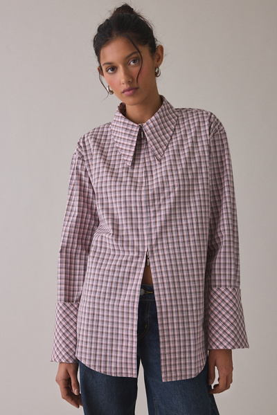Ghospell Zeynab Check Oversized Shirt