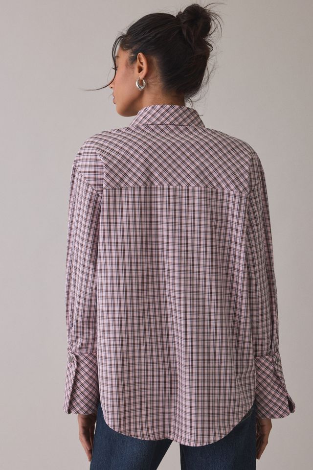 Ghospell Zeynab Check Oversized Shirt #1