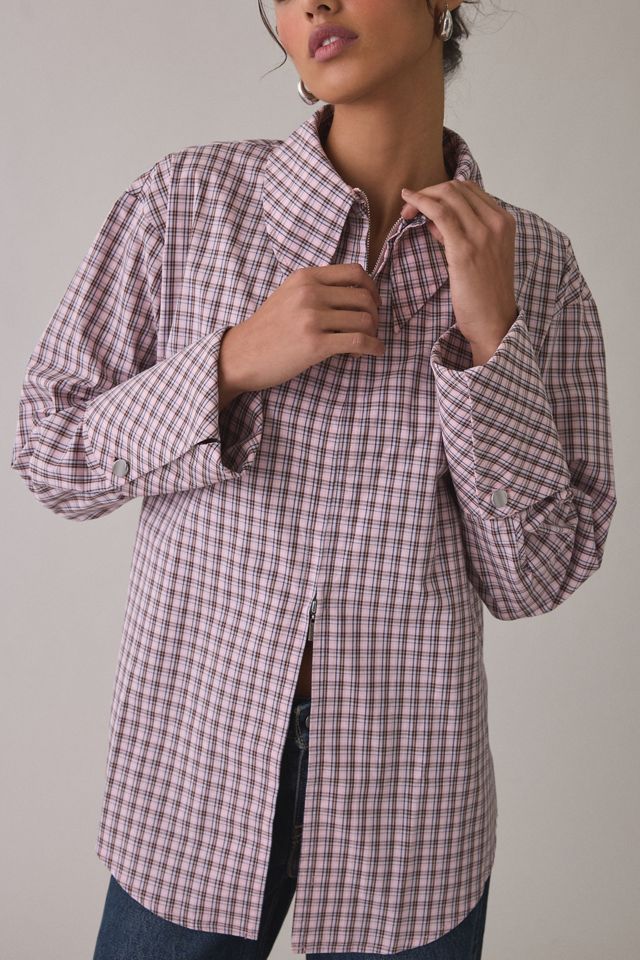 Ghospell Zeynab Check Oversized Shirt #2