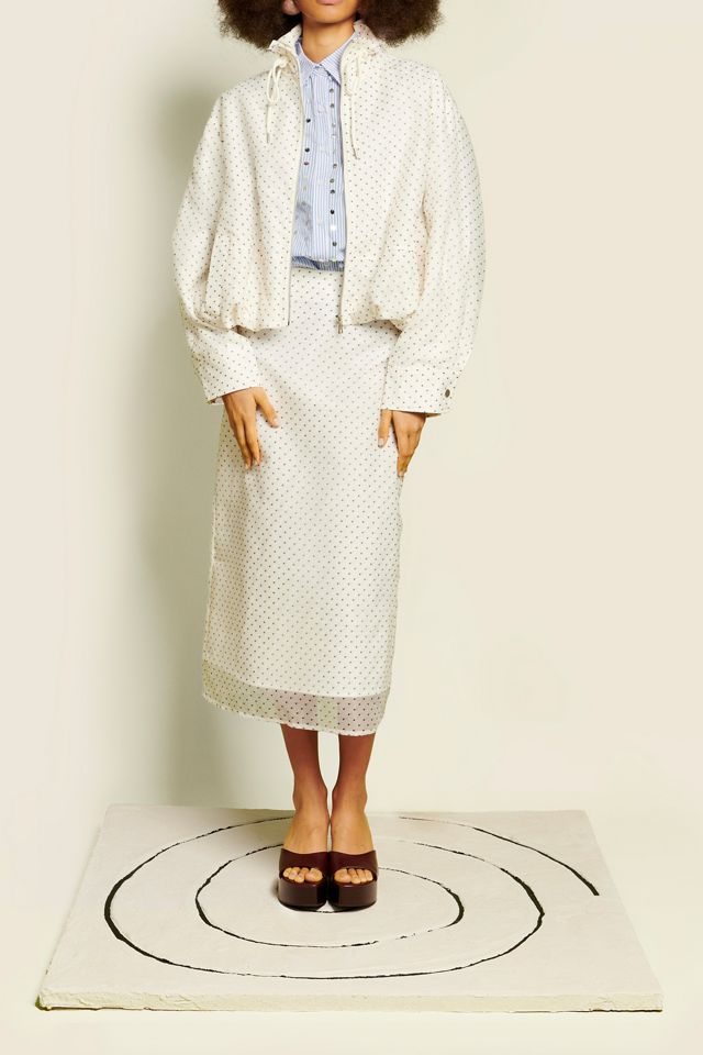 Ghospell Spira Polka Dot Midi Skirt #1