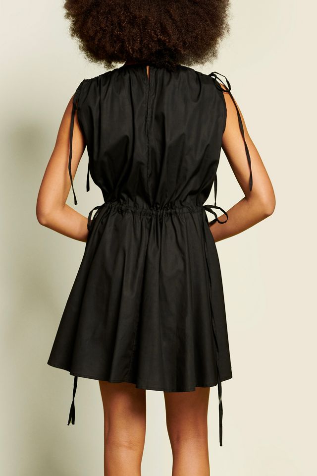 Ghospell Gilia Drawstring Tie Mini Dress #1
