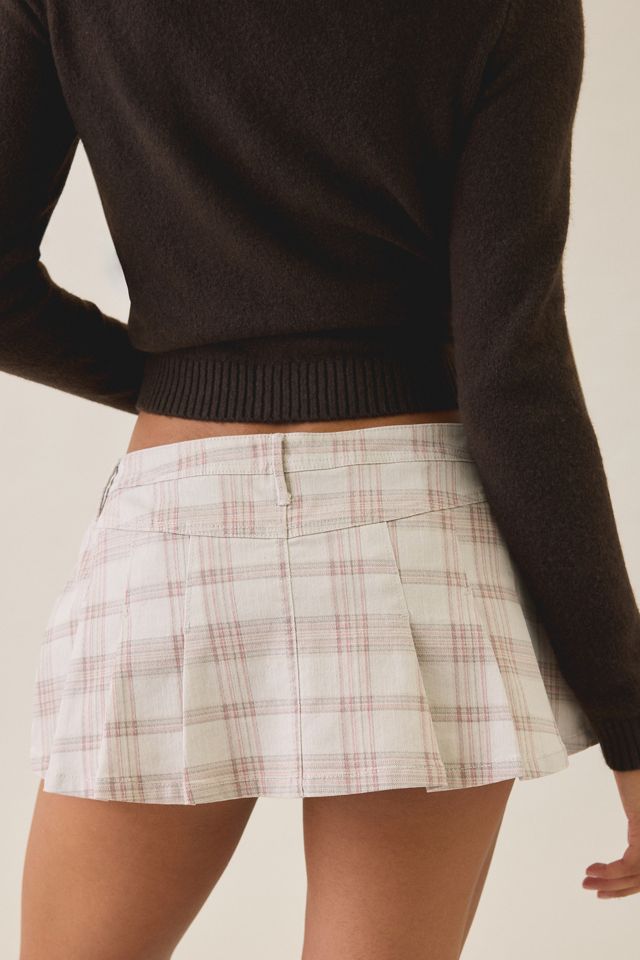 BDG Bad Influence Pleated Low-Rise Denim Mini Skort #4