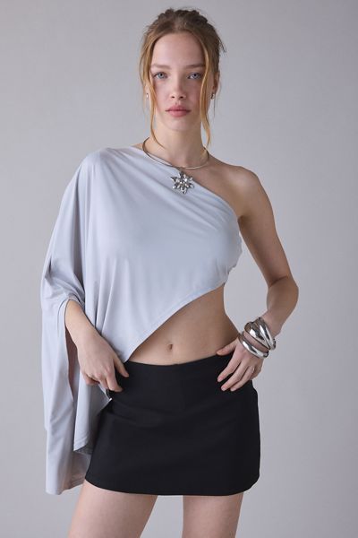 Lioness Reborn Ruched Asymmetric Poncho