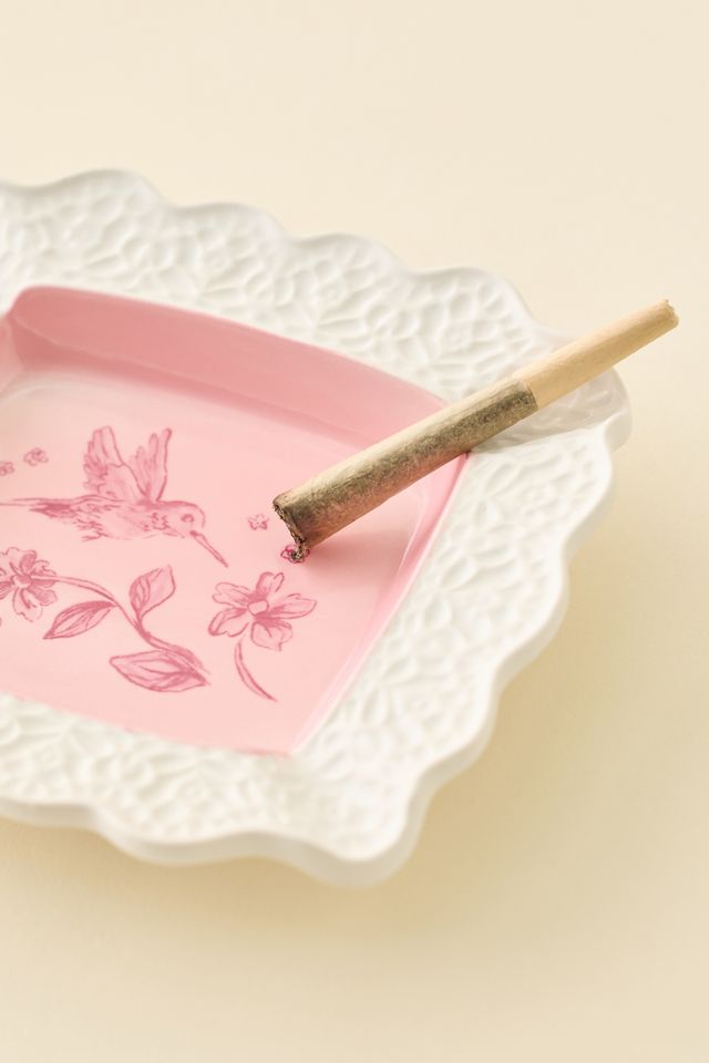 Lacey Ceramic Lace Trim Ashtray #1