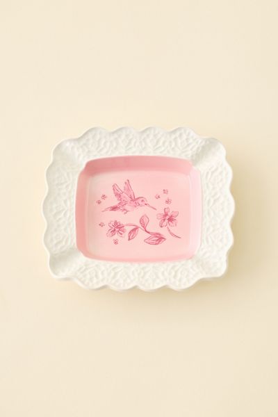 Lacey Ceramic Lace Trim Ashtray