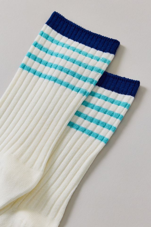 Chaussettes athlétiques mi-mollet à rayures multiples #1