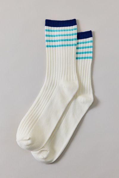 Multi-Stripe Athletic Crew Socks
