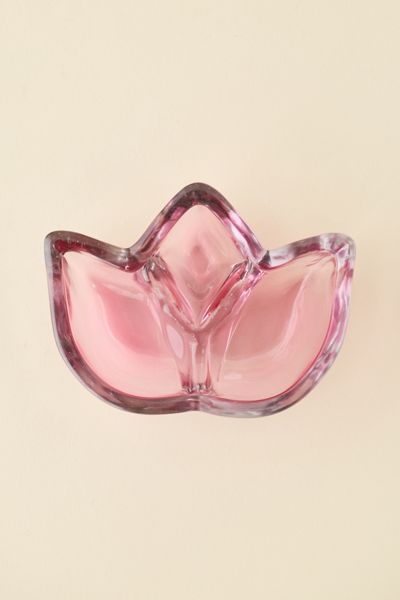 Tulip Bud Shaped Glass Catch-All Dish