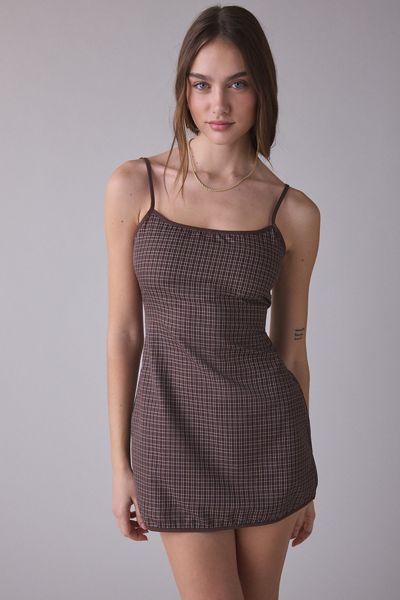 Lioness Voyage Plaid Cami Mini Dress