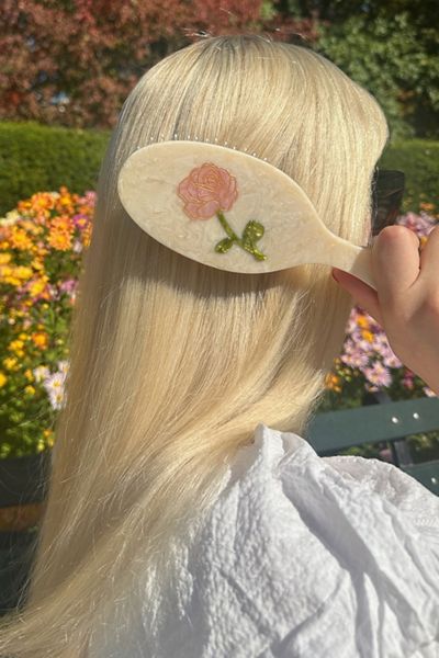 Solar Eclipse Hand-Painted Amazing Hair Day Paddle Brush