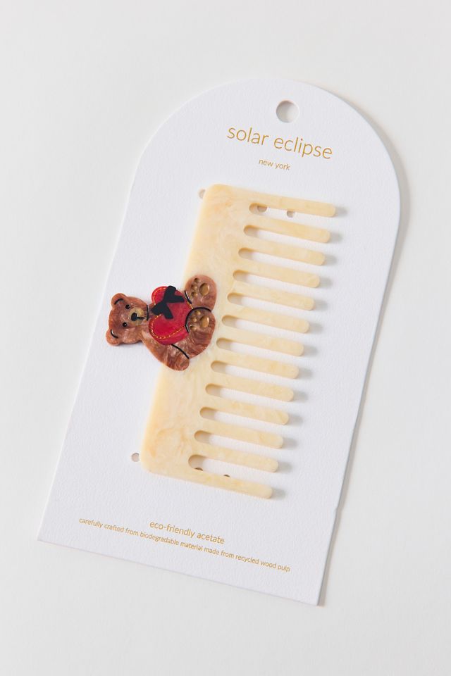 Peigne de poche peint à la main Éclipse solaire #1
